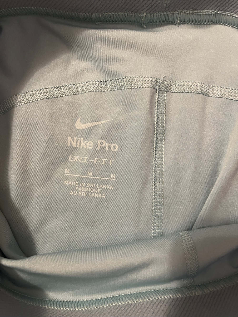 Nike Pro NWT (originally $32) Sky Blue Compression Shorts with White Swoosh - Picture 4 of 4